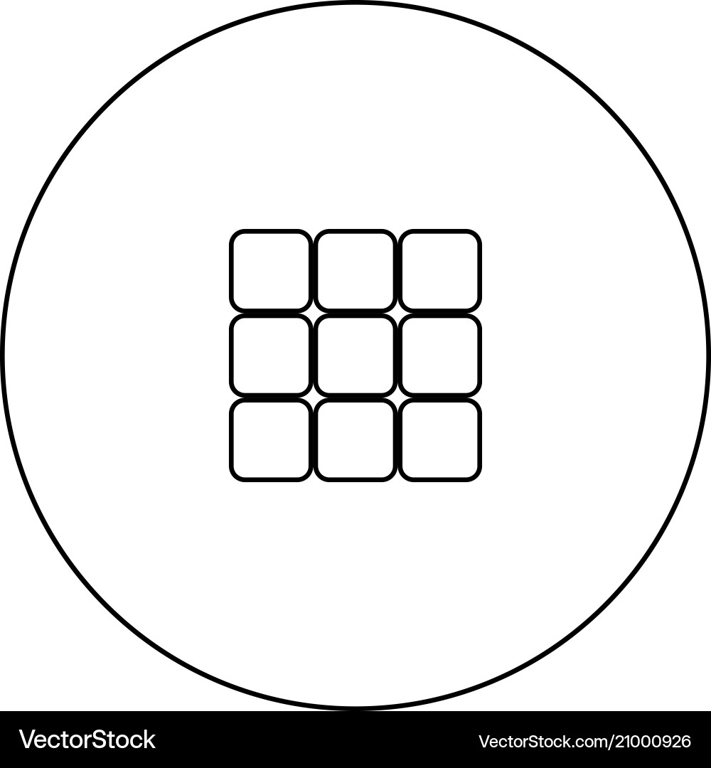Panel enter icon black color in circle Royalty Free Vector