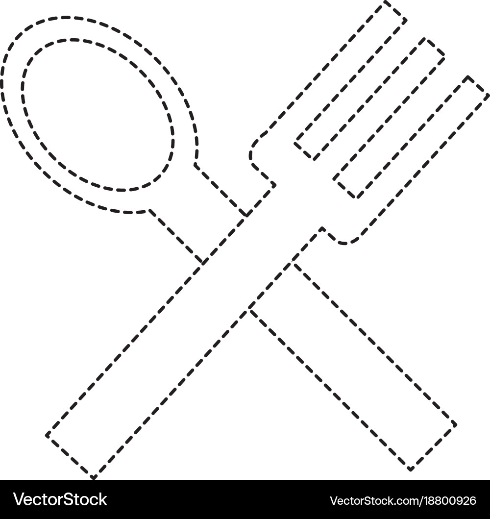 Spoon and fork design Royalty Free Vector Image
