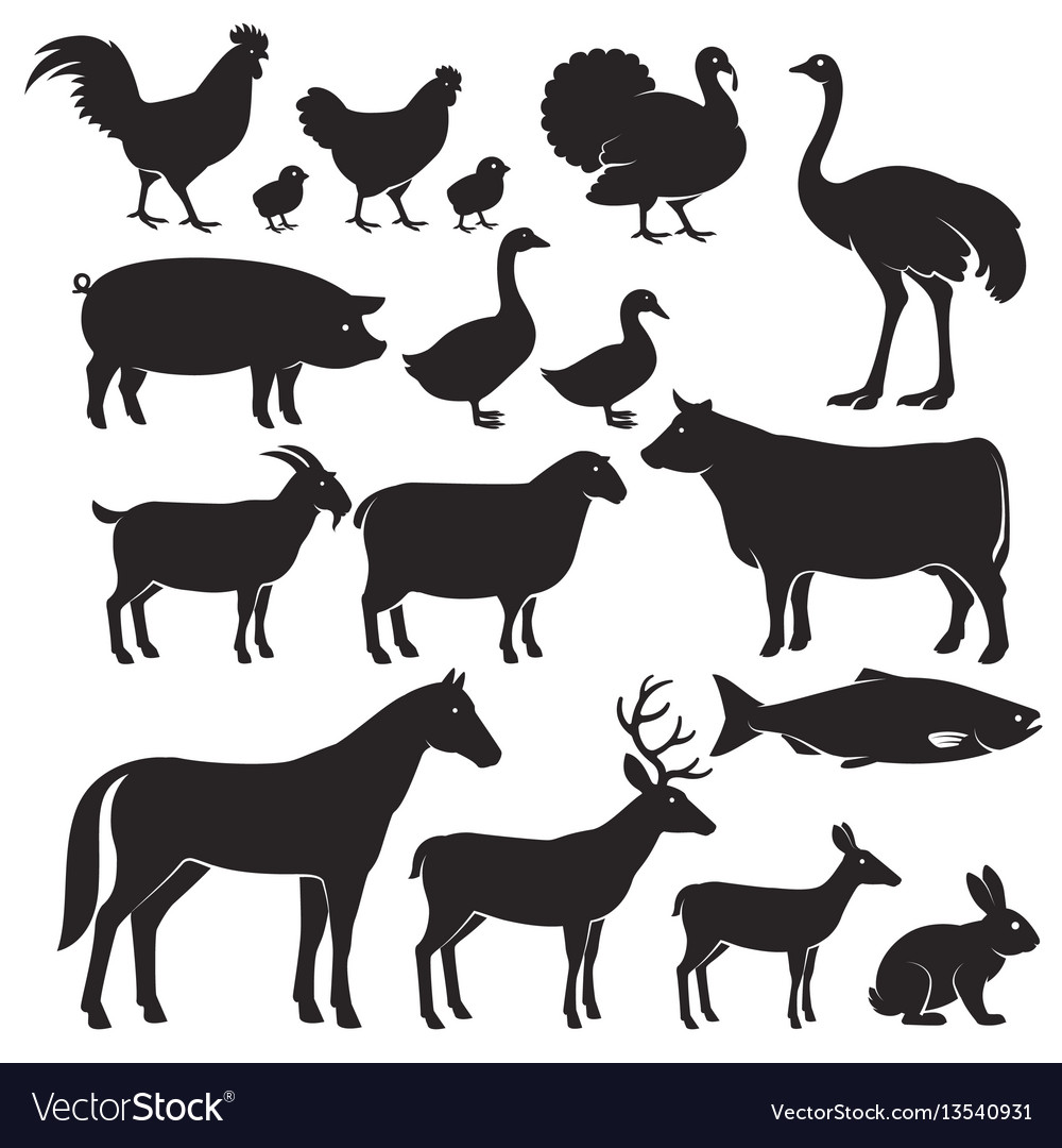 farm animal silhouettes