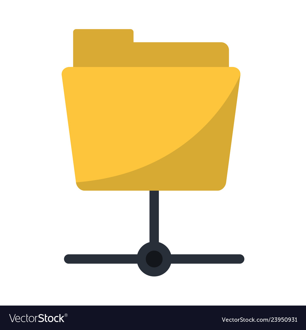 Folder database symbol Royalty Free Vector Image