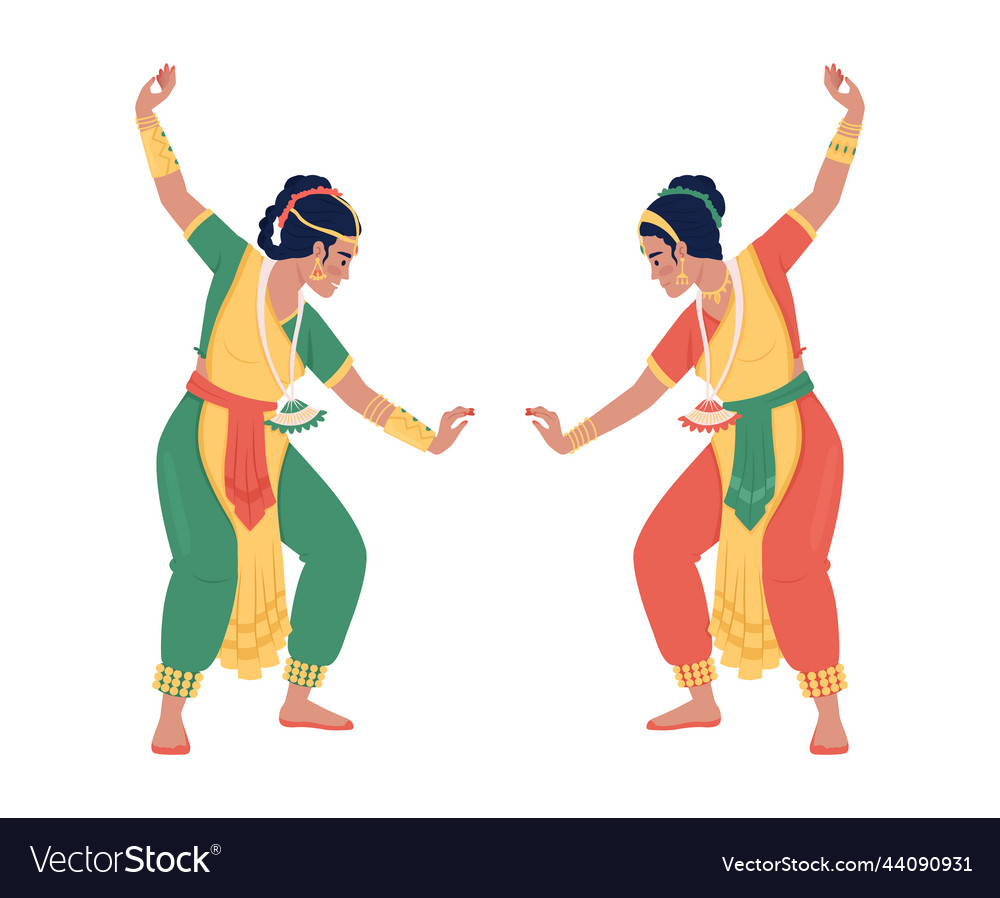 Women performing spiritual dance on diwali semi Vector Image