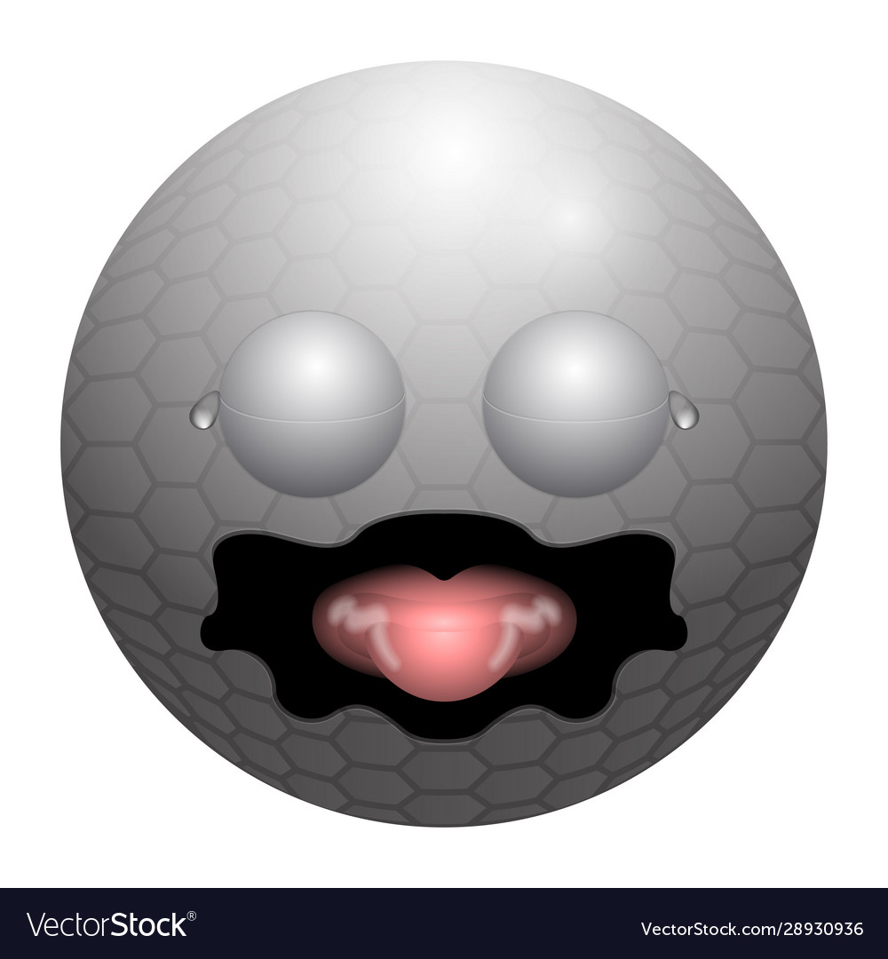 Isolated emoji golf ball Royalty Free Vector Image