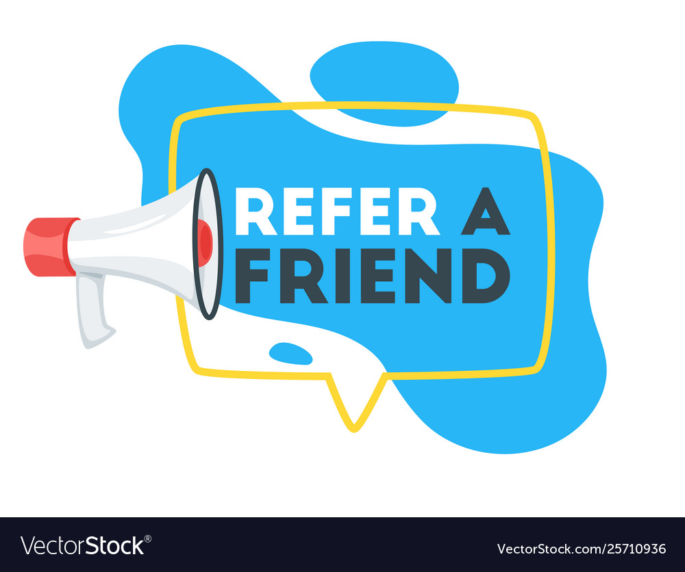 Refer a friend concept Royalty Free Vector Image