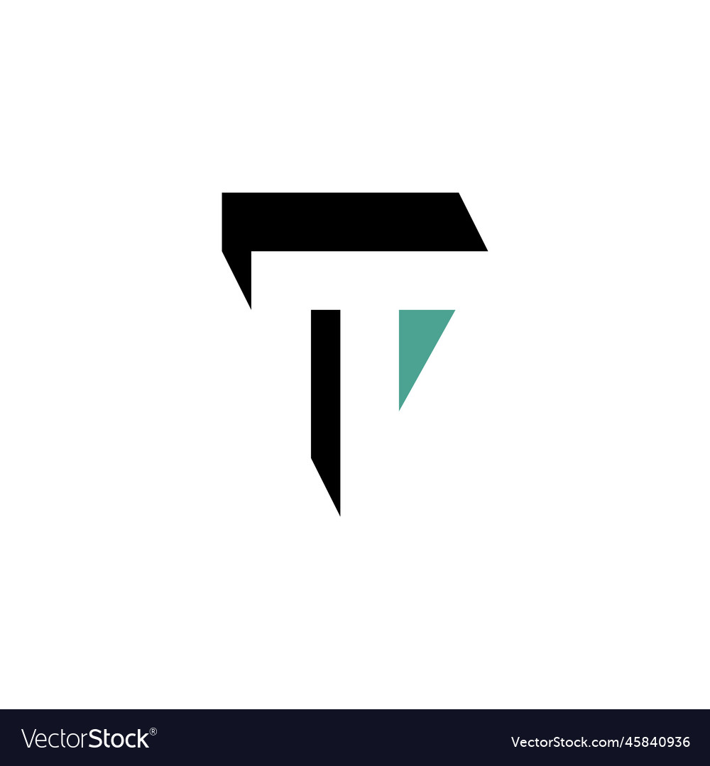 T logo icon letter design symbol element Vector Image