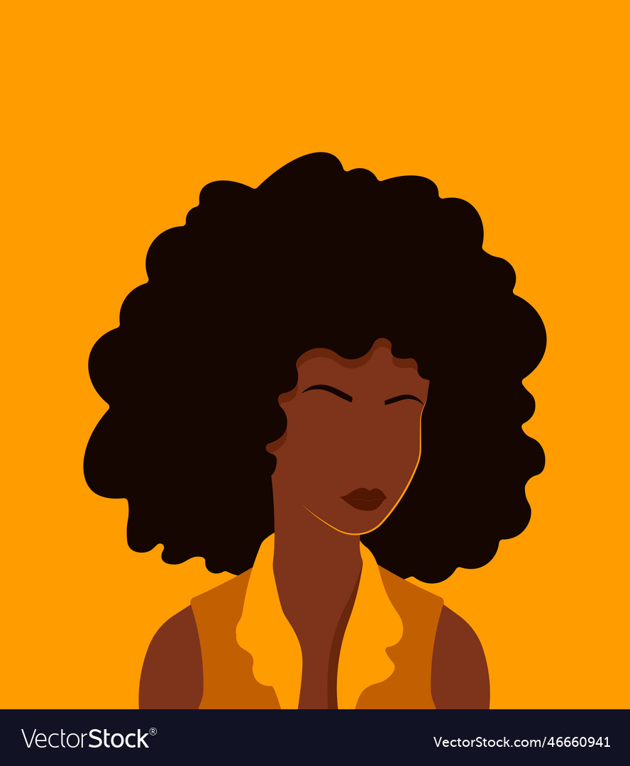 Abstract art with african american woman Vector Image