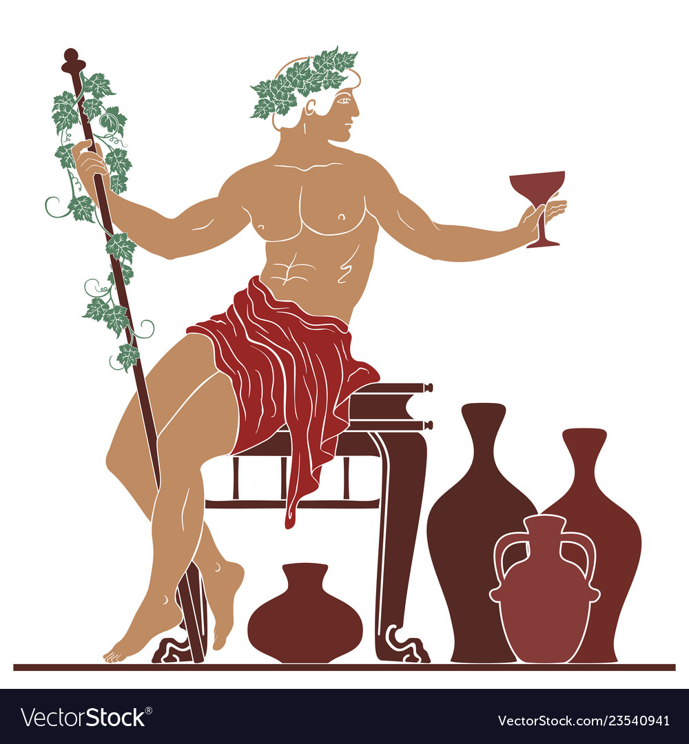 Ancient greek god dionysus Royalty Free Vector Image