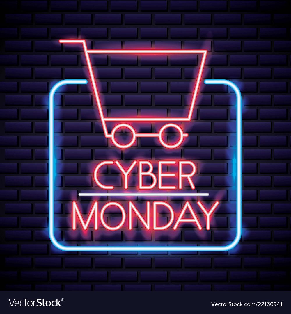 Cyber monday shop Royalty Free Vector Image - VectorStock