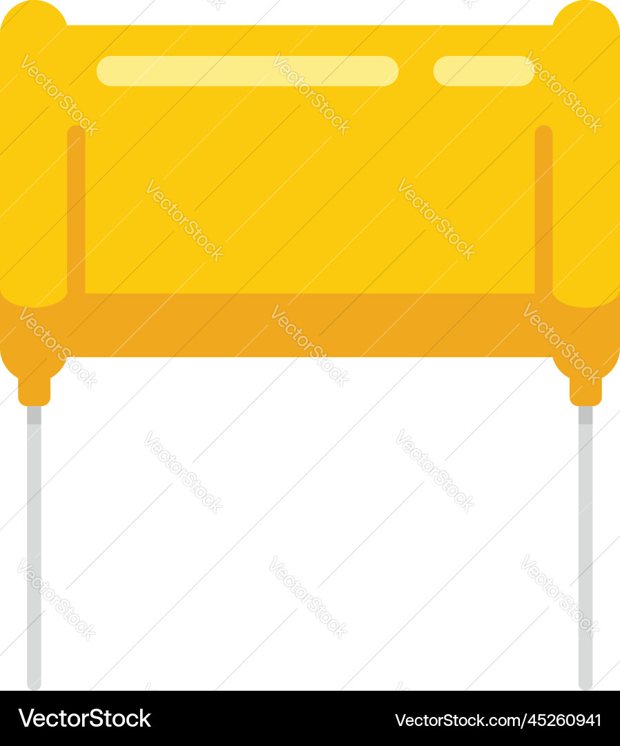 Diode capacitor icon flat component Royalty Free Vector