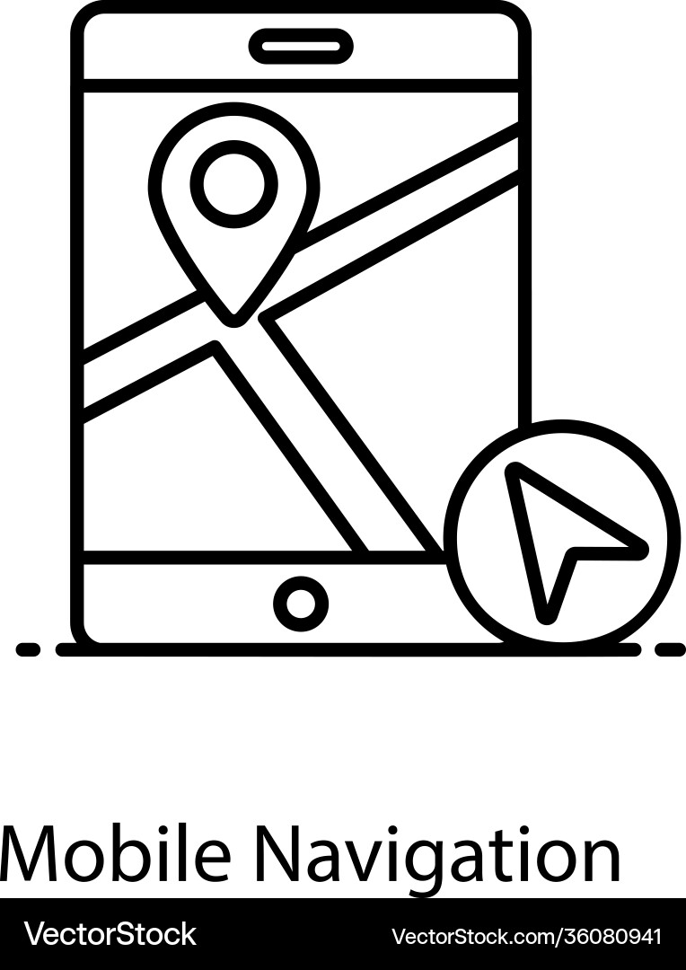 Mobile navigation Royalty Free Vector Image - VectorStock