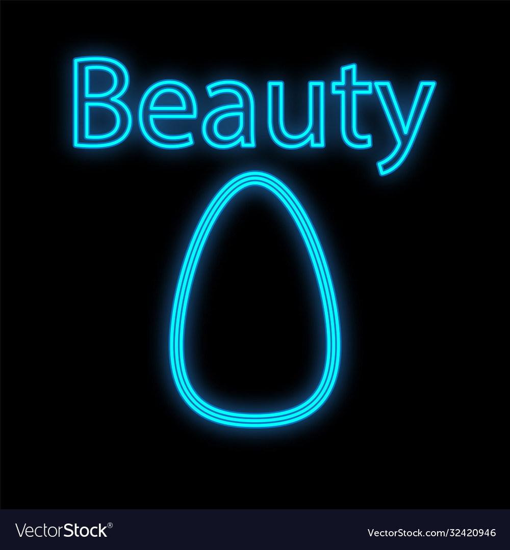 A beauty blender for applying tone blush Vector Image