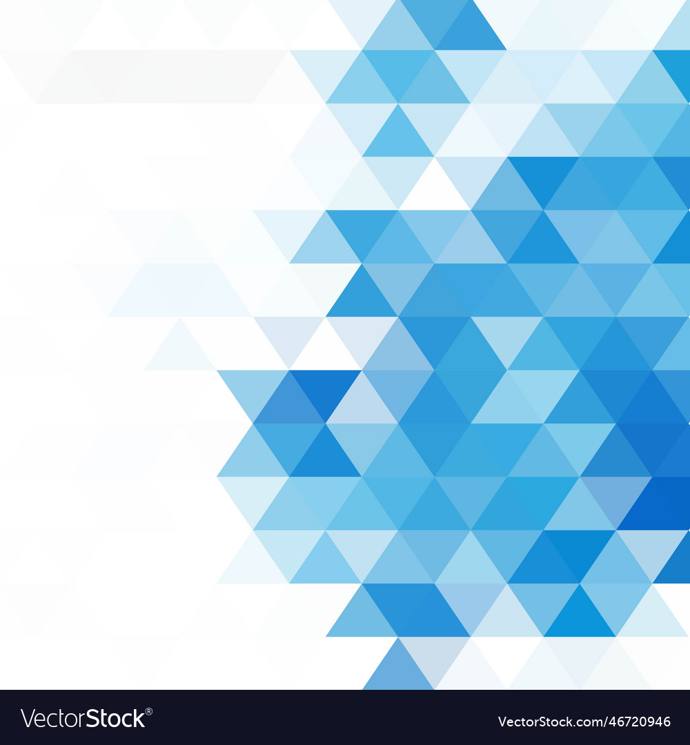 Blue and white abstract geometric design triangle Vector Image