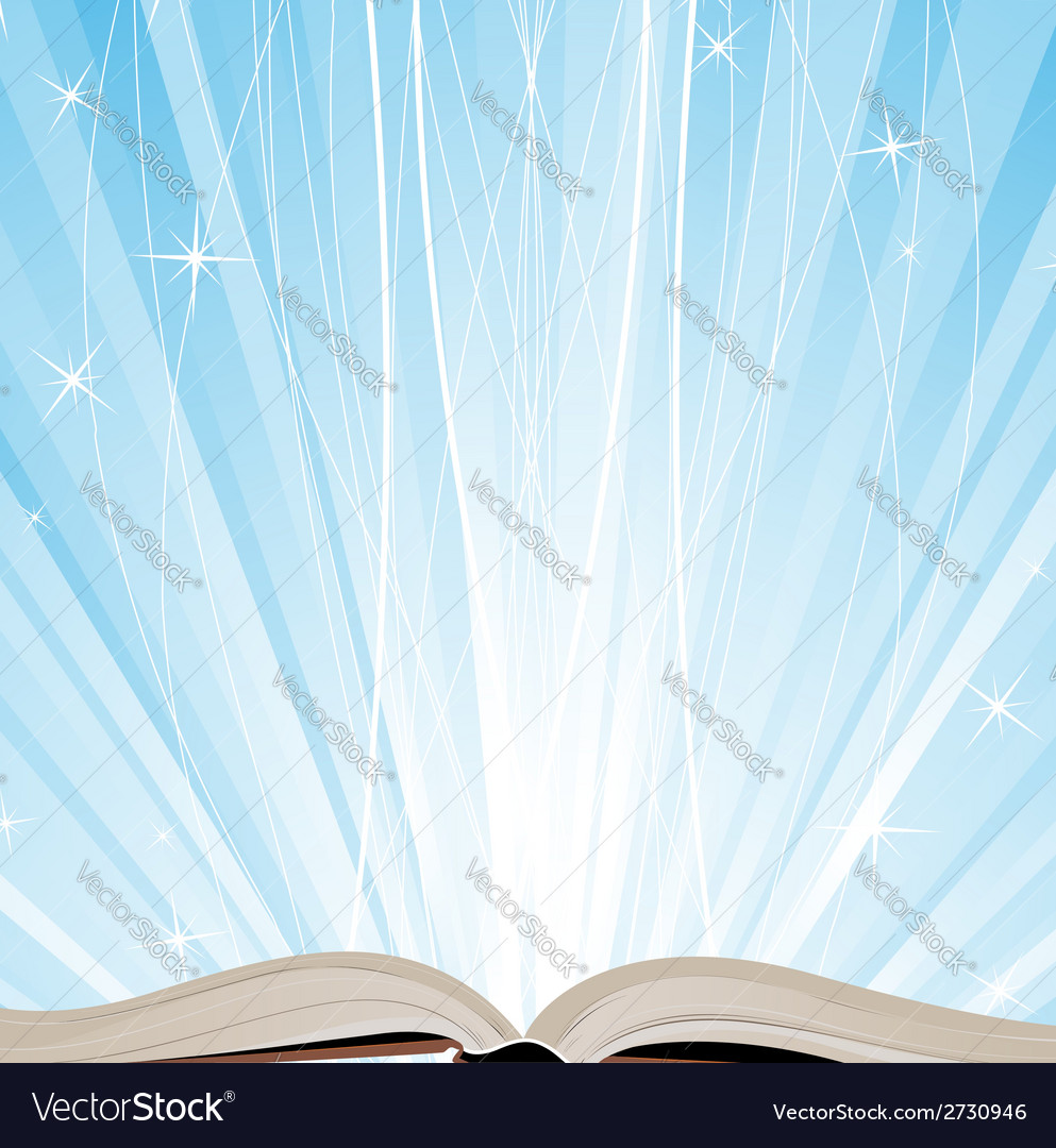 Book and sparkling light Royalty Free Vector Image