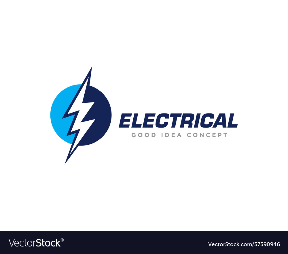 Electrical logo design Royalty Free Vector Image