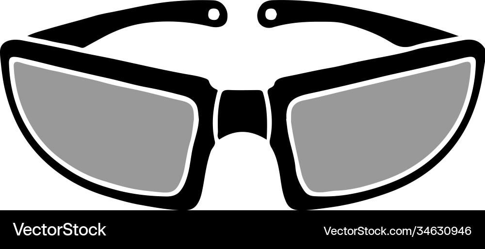 Glasses icon isolated on white background Vector Image
