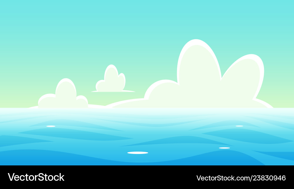 Panoramic nautical landscape background Royalty Free Vector