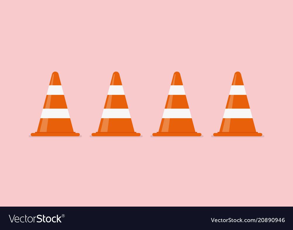 Traffic cones Royalty Free Vector Image VectorStock