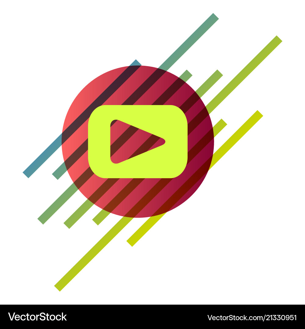 Button video player social media youtube Vector Image