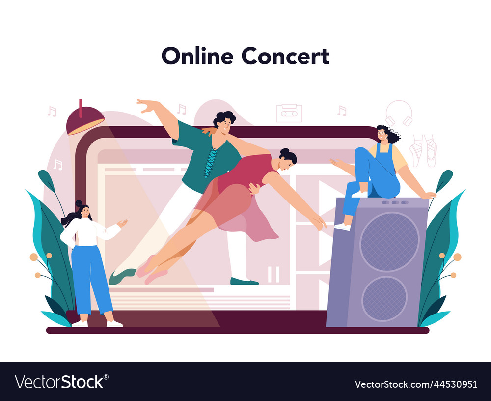 Choreographer Online Service Or Platform Dance Vector Image