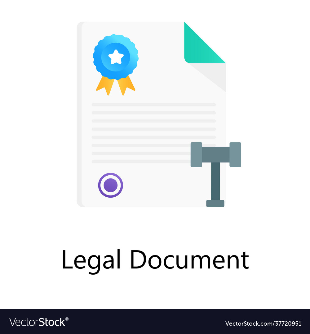 Legal document Royalty Free Vector Image VectorStock