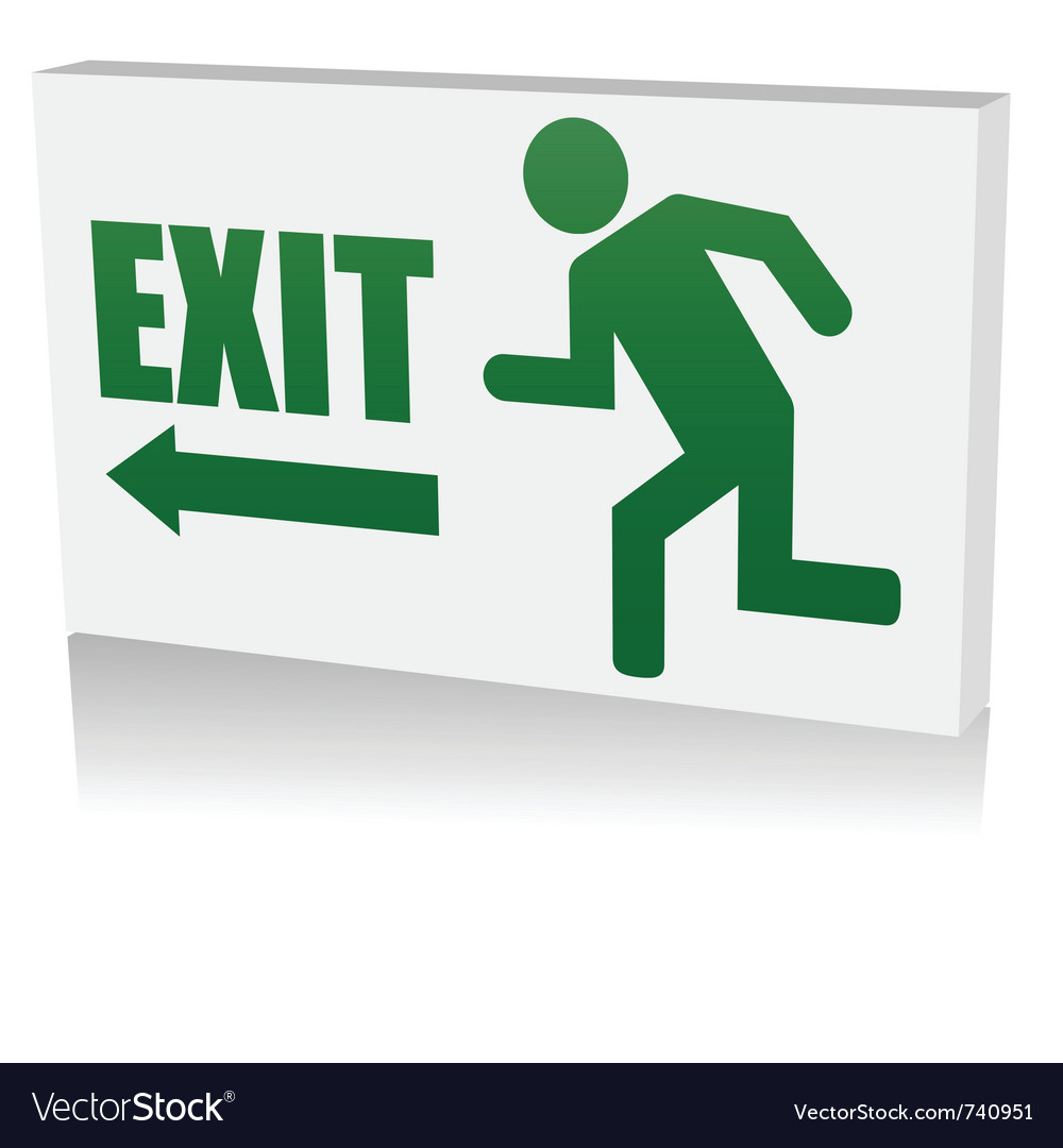 Security exit icon Royalty Free Vector Image - VectorStock