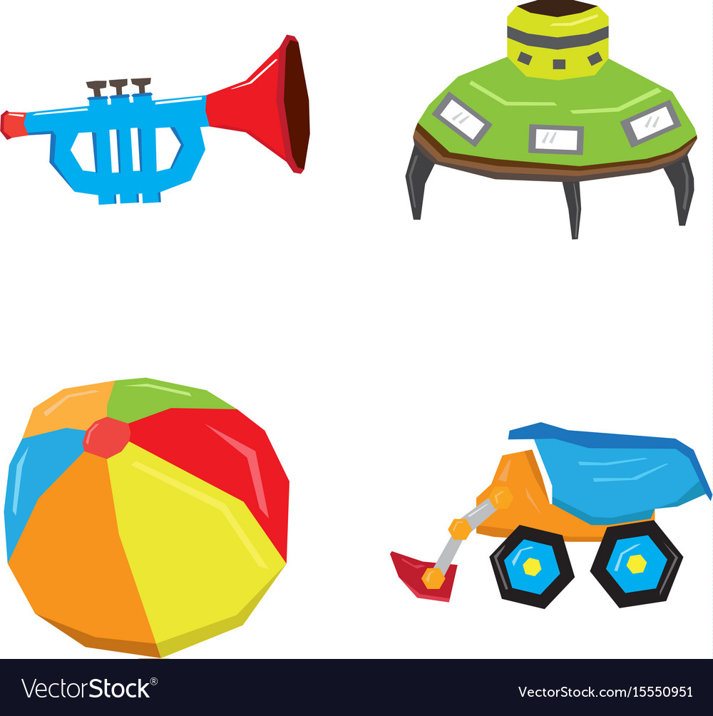 Set of geometric toys Royalty Free Vector Image