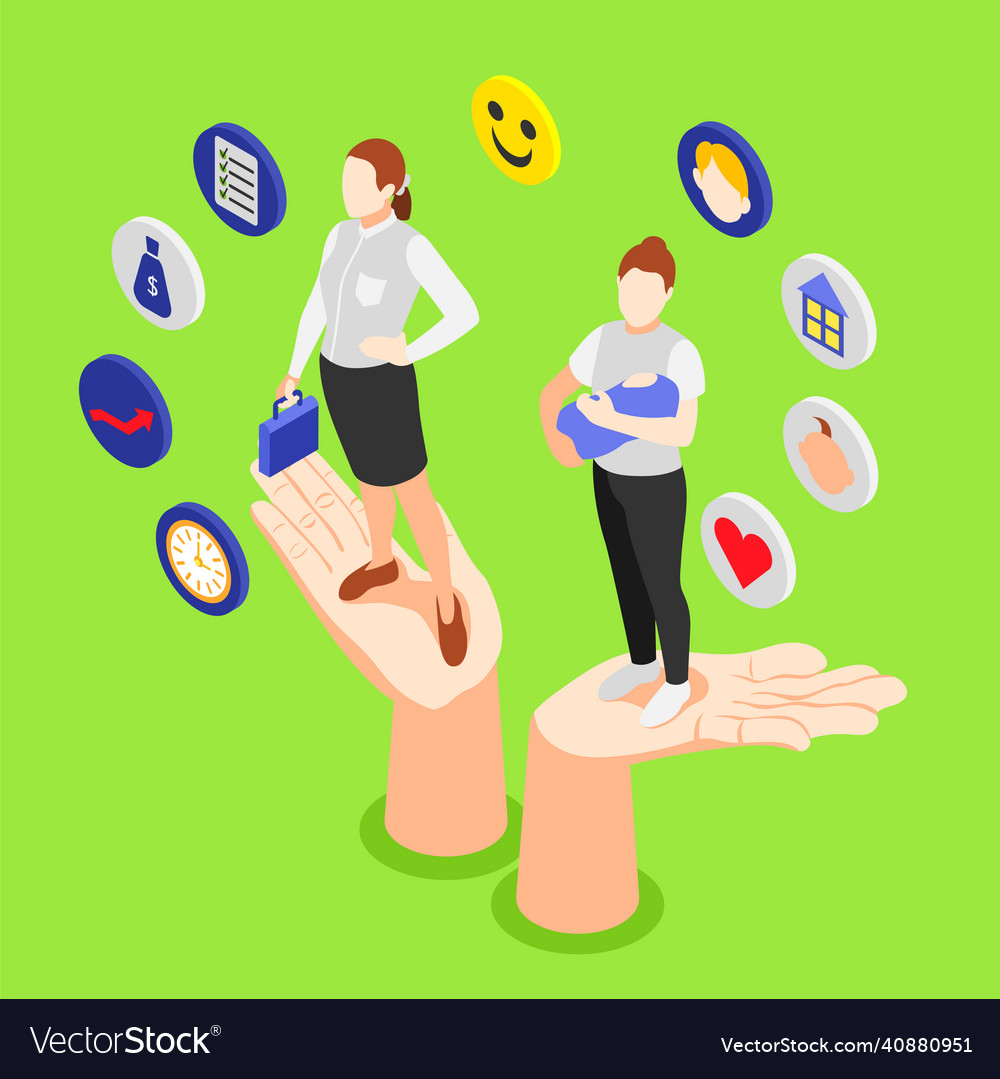 Work life balance concept vector image Work life balance concept