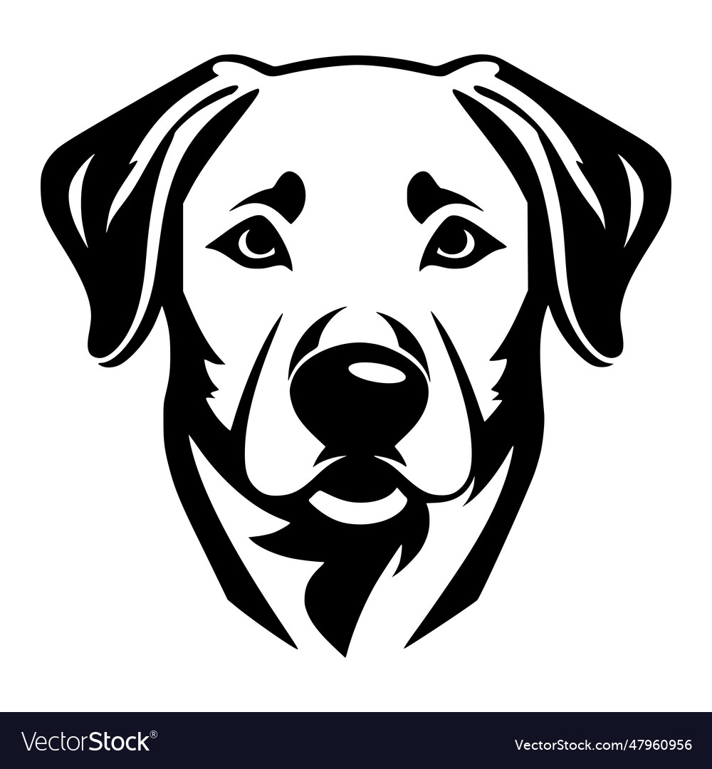 Dog head pet animal logo Royalty Free Vector Image