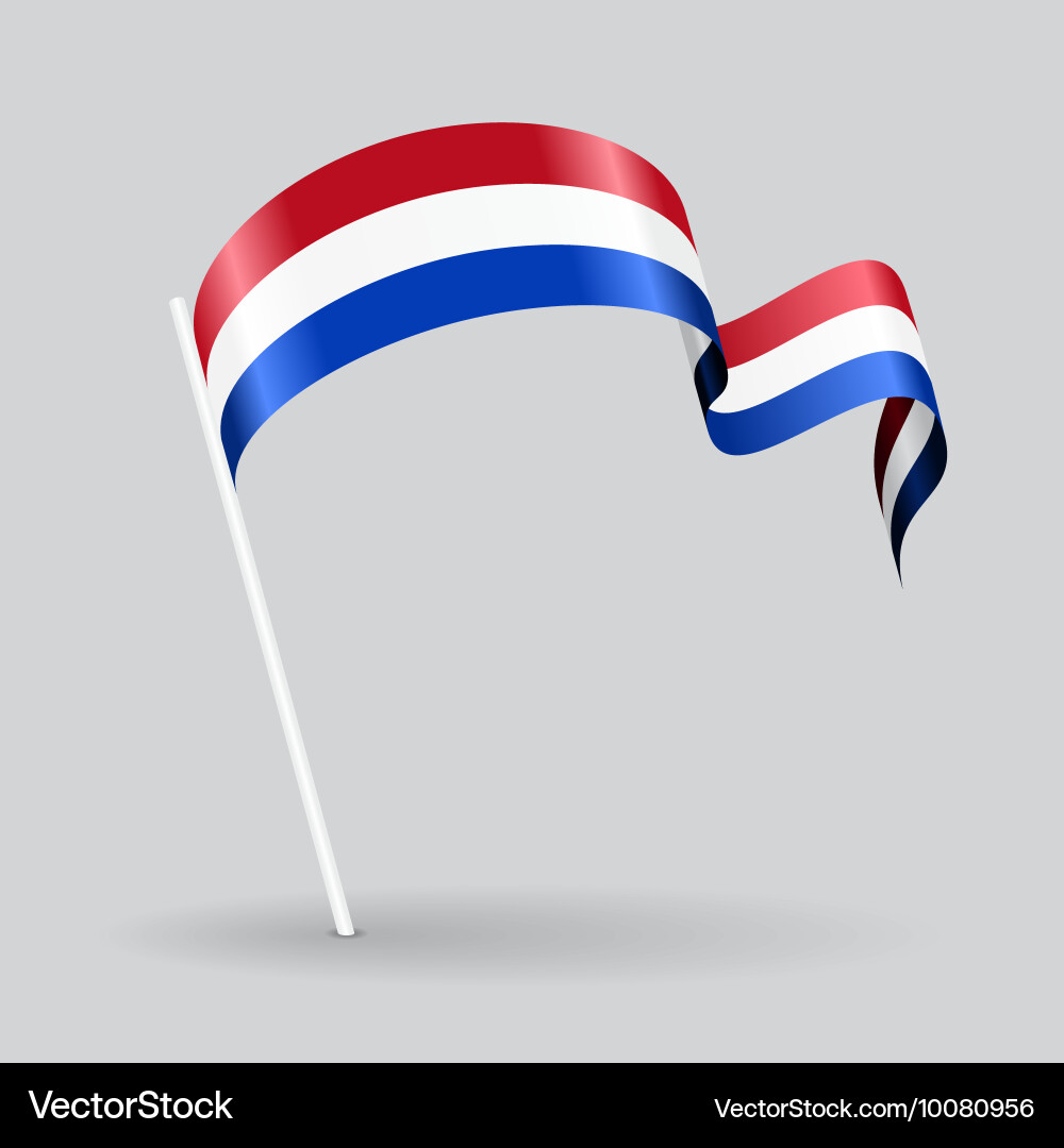 Dutch wavy flag Royalty Free Vector Image - VectorStock