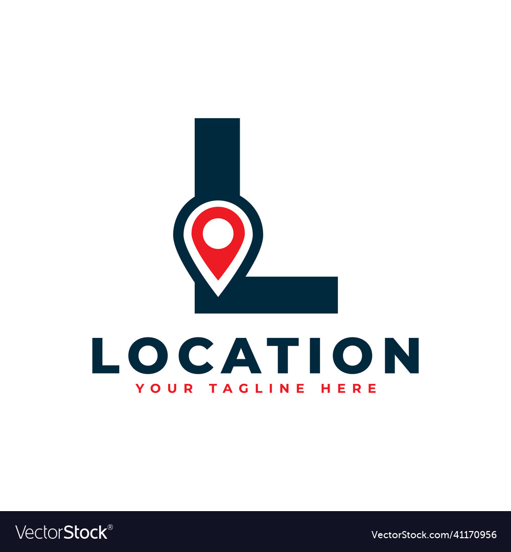 Elegant letter l geotag or location symbol logo Vector Image