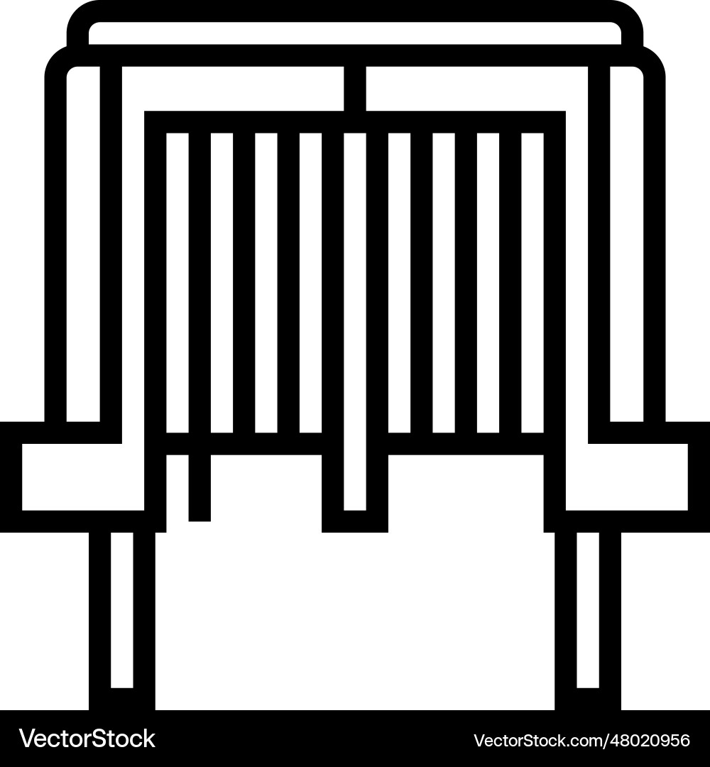 Inductor electrical engineer line icon Royalty Free Vector