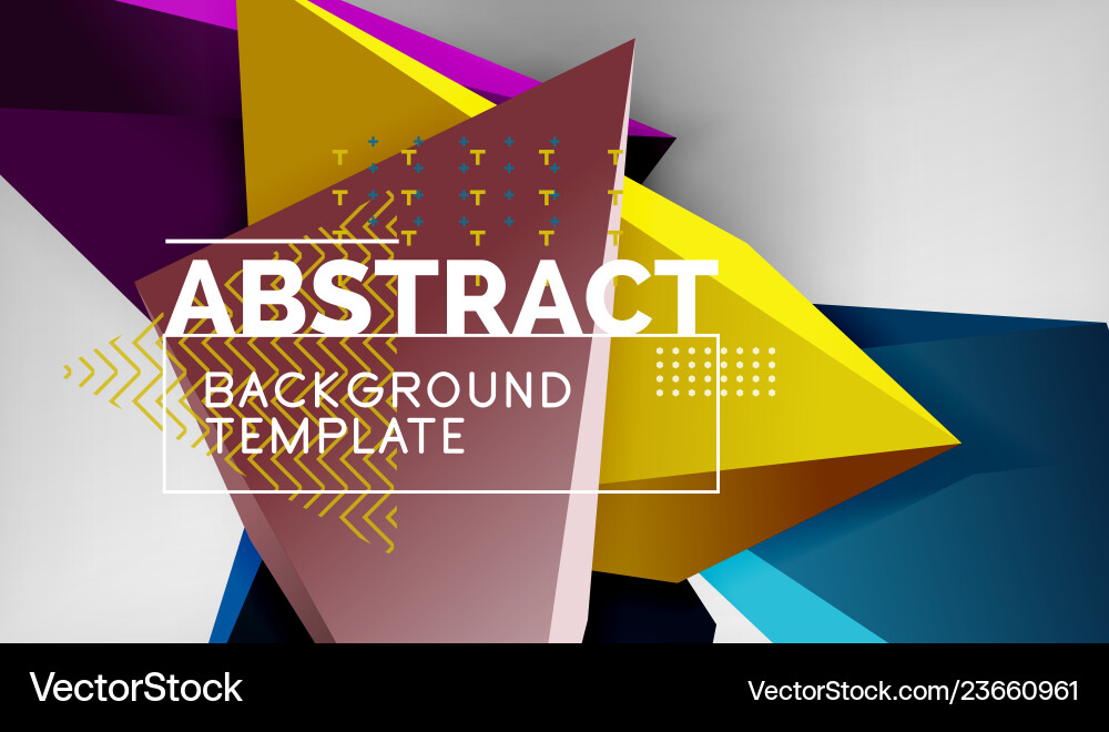 3d geometric triangular shapes abstract background