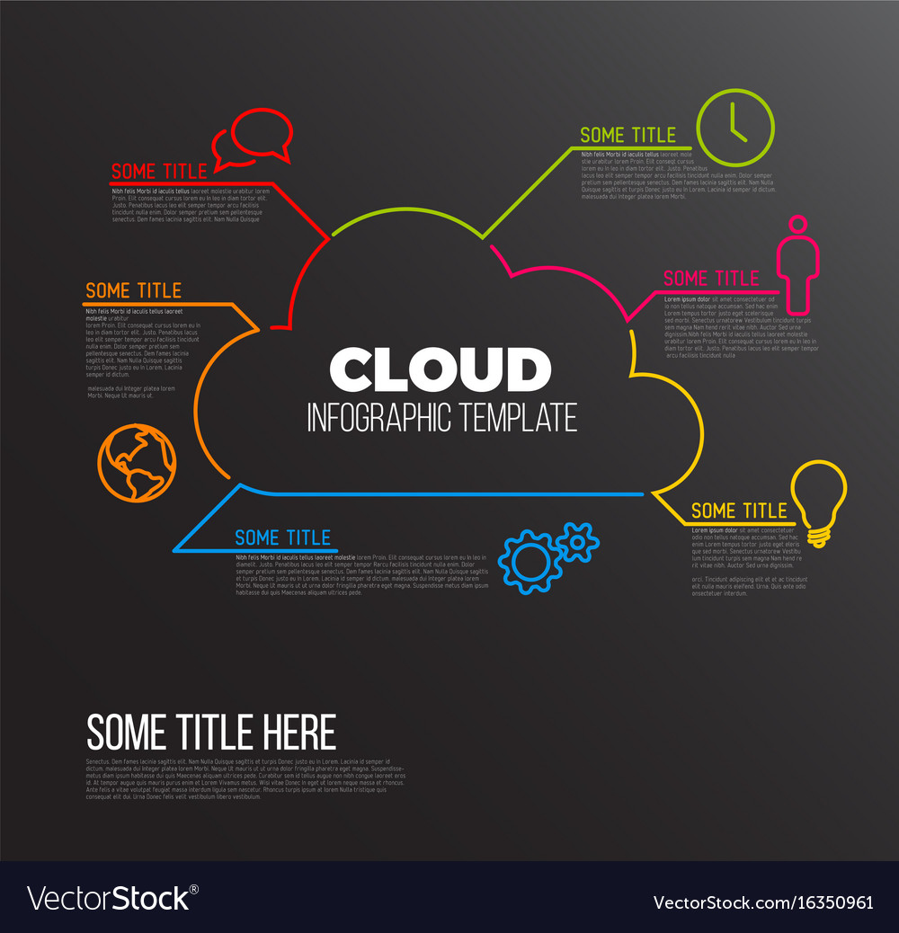 Cloud-Speicher - Infografik-Berichtsvorlage Vektorbild