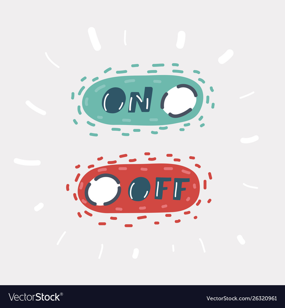 On and off icon white Royalty Free Vector Image