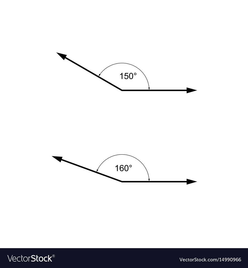 Angles in degrees geometry math signs symbols Vector Image