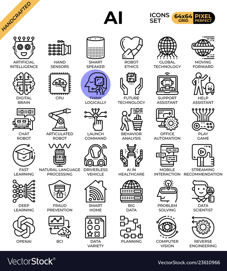 Artificial intelligence ai Royalty Free Vector Image