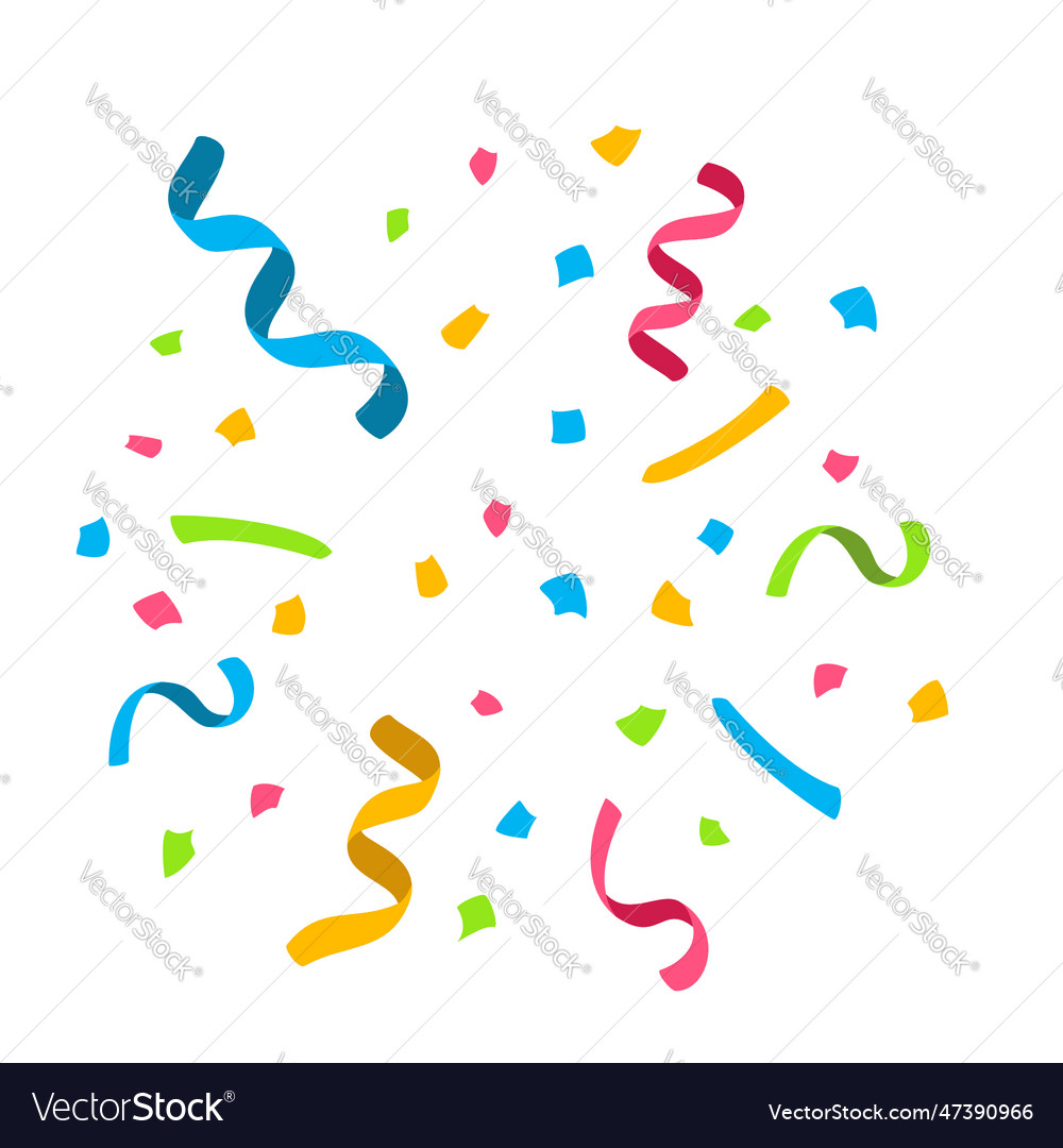 Colorful Confetti Royalty Free Vector Image Vectorstock