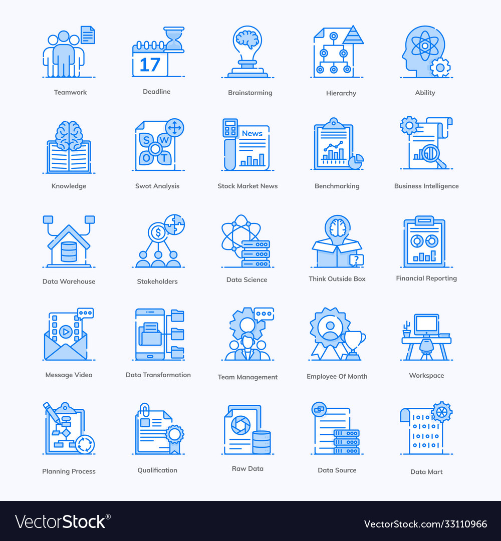 Project management in modern flat style pack Vector Image
