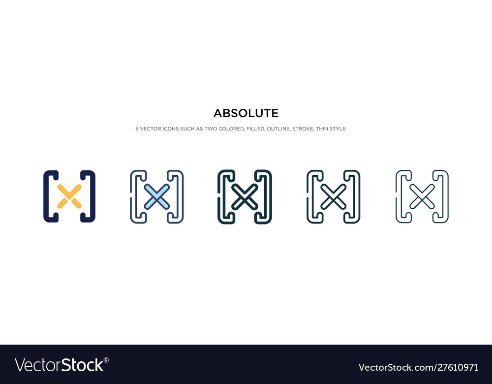 absolute-icon-in-different-style-two-colored-vector-image