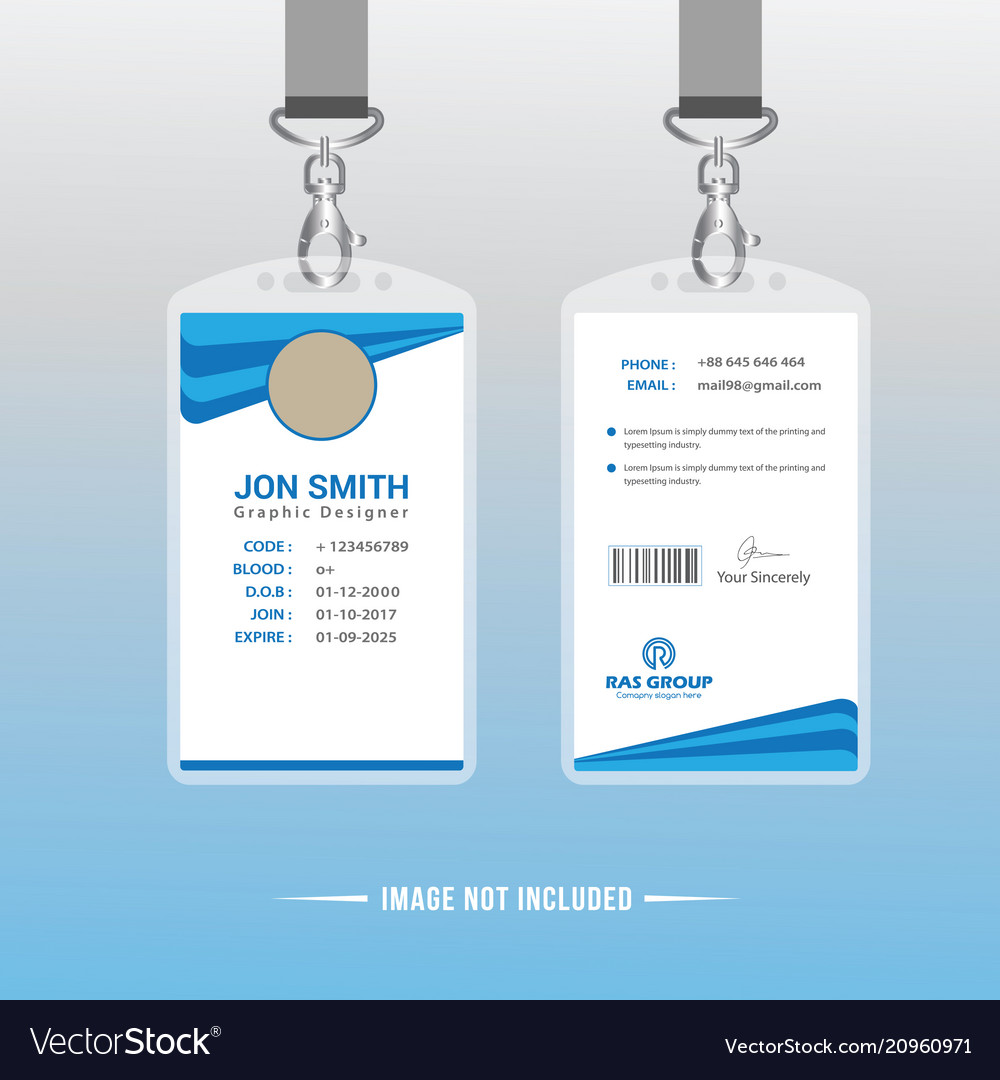 Bank Id Card Design / Vibrant Personalized Custom ID Card Designs for ...