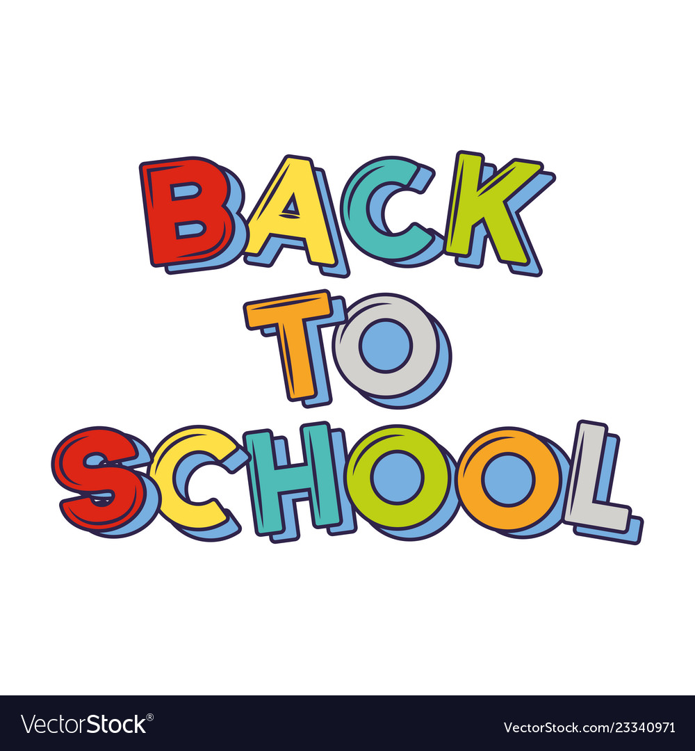 Back to school lettering Royalty Free Vector Image