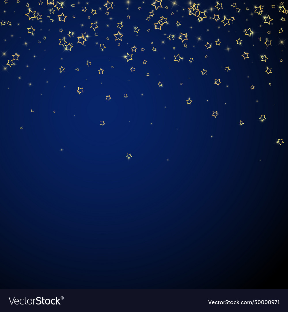 Gold Sparkling Star Confetti Royalty Free Vector Image