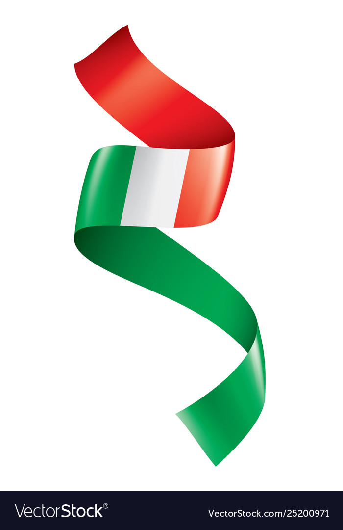 Italy flag on a white Royalty Free Vector Image