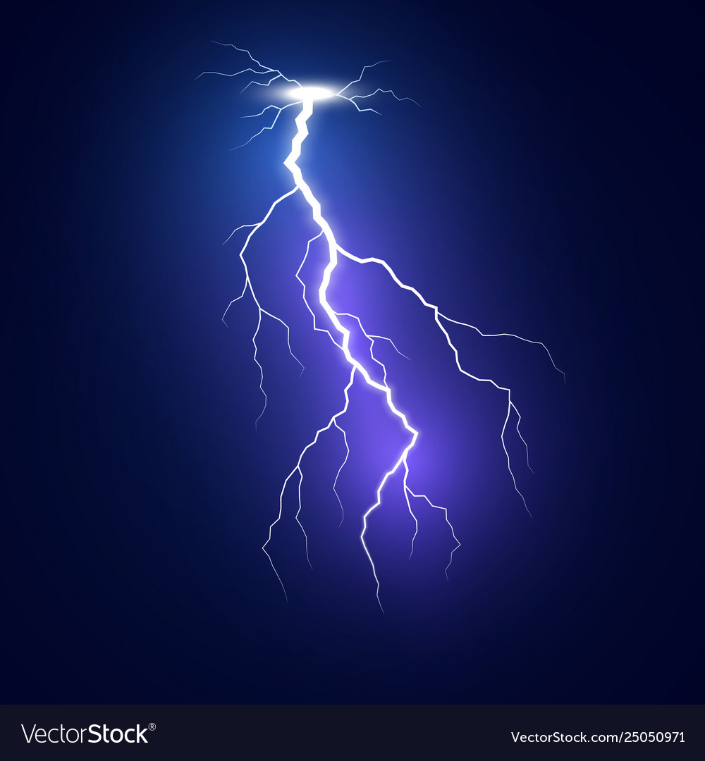 Lightning Flash Bolt Blue Lightning Template Vector Image