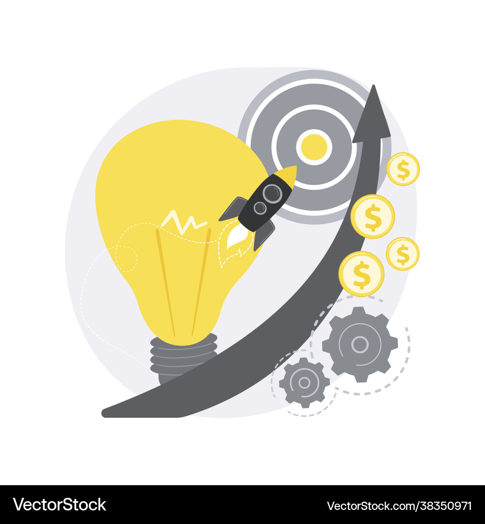 Startup abstract concept Royalty Free Vector Image