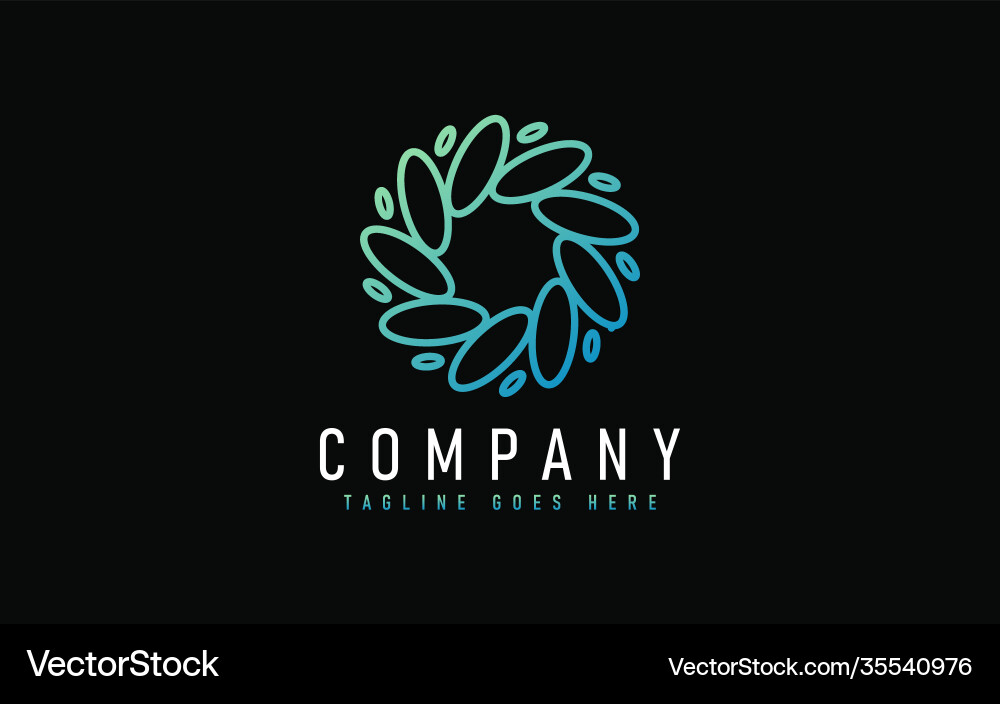 Abstract modern logo design based from circular Vector Image