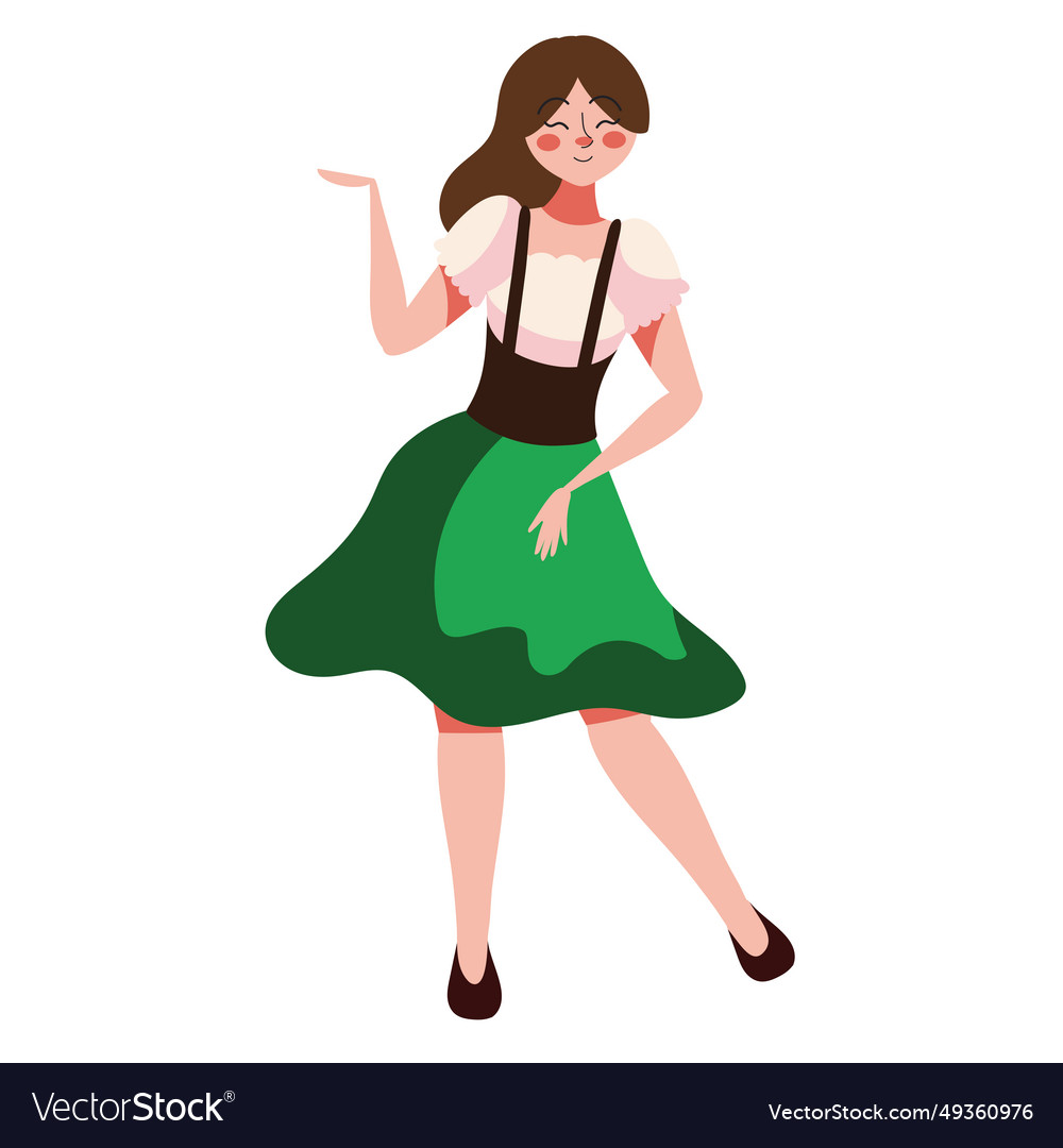 Germany woman in traditional costume Royalty Free Vector