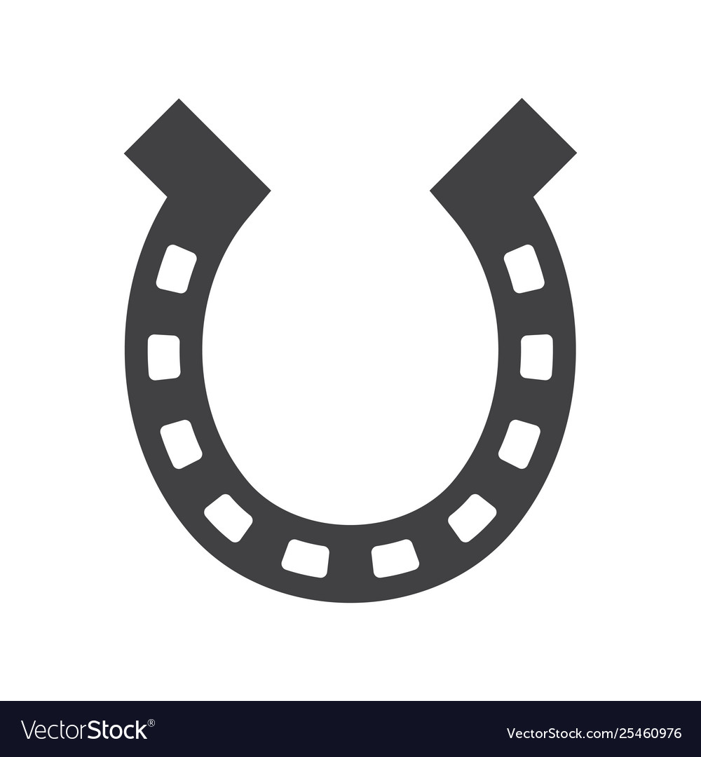 Horseshoe icon good luck symbol Royalty Free Vector Image