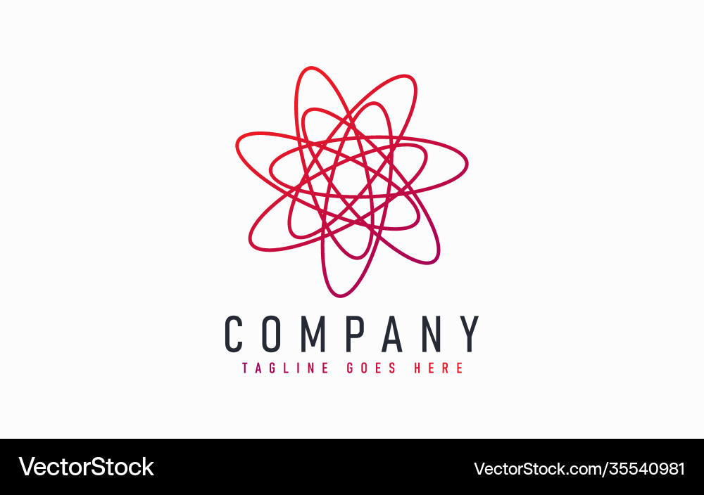 Abstract modern logo design based from circular Vector Image