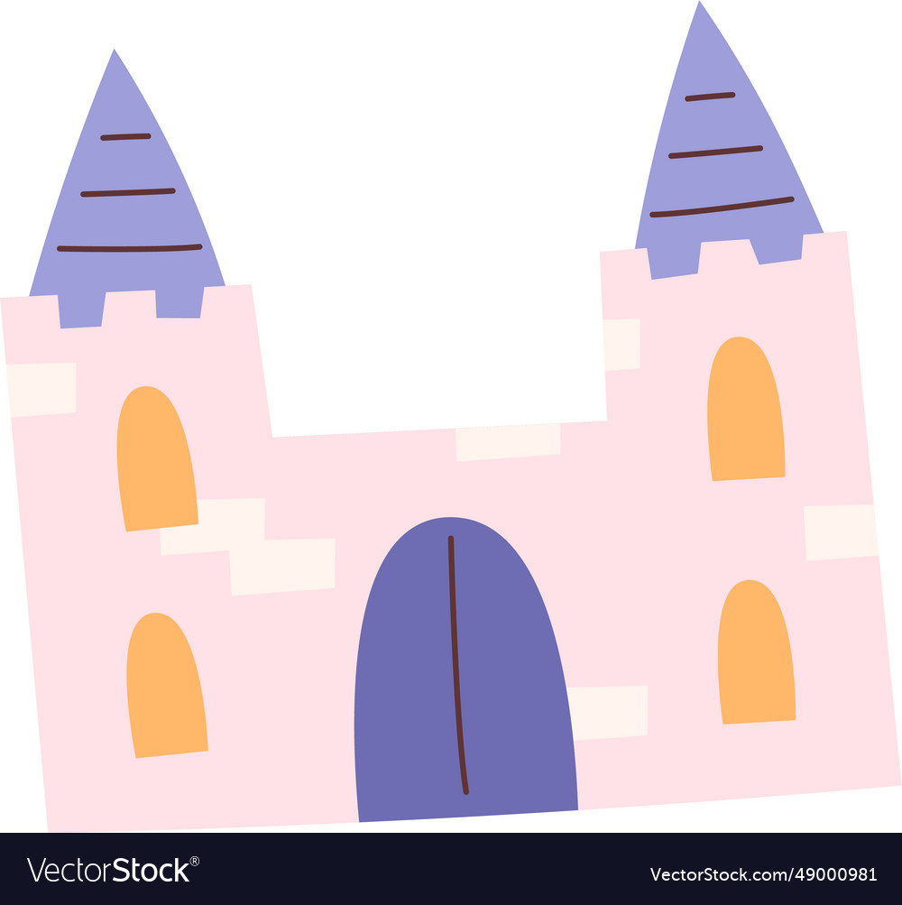 Cartoon princess castle Royalty Free Vector Image