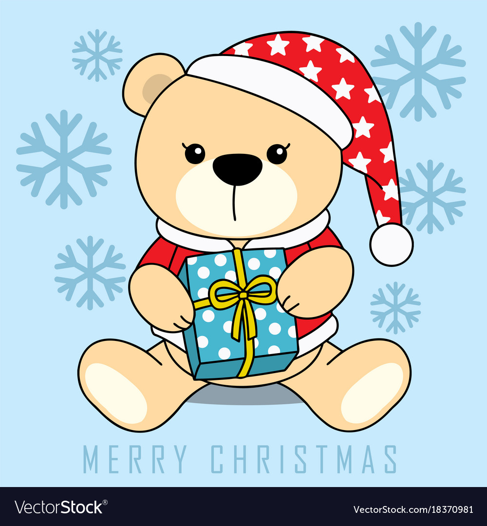 Christmas bear Royalty Free Vector Image - VectorStock